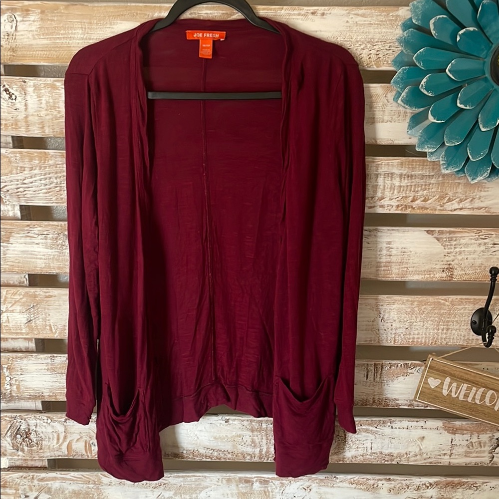 🔥🔥 (3/$20) 
Joe Fresh Oversized Chic Burgundy Open Cardigan
Size XS